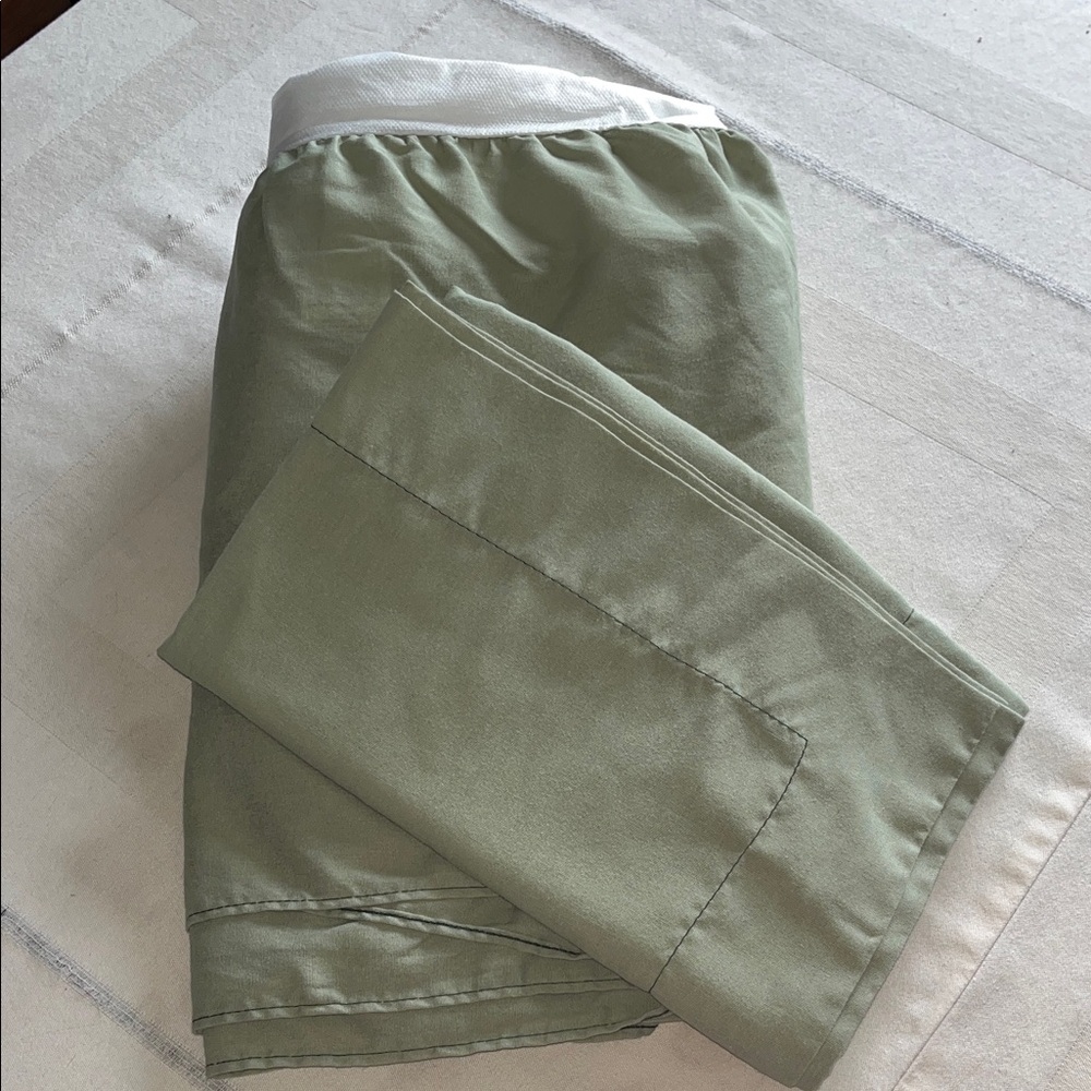 Twin Bed Ruffle Skirt And Sham Set Sage Green